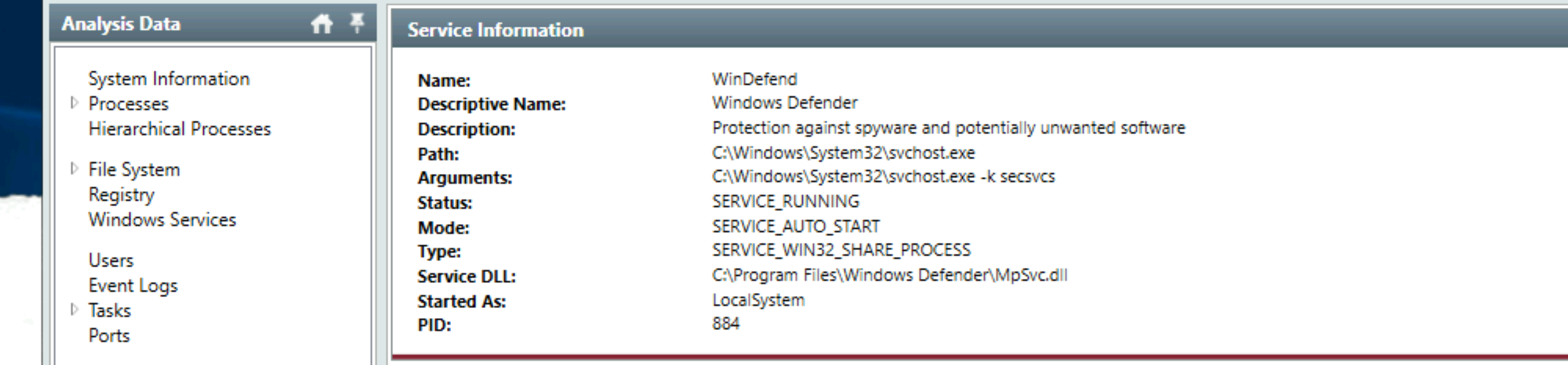 Endpoint defender dll